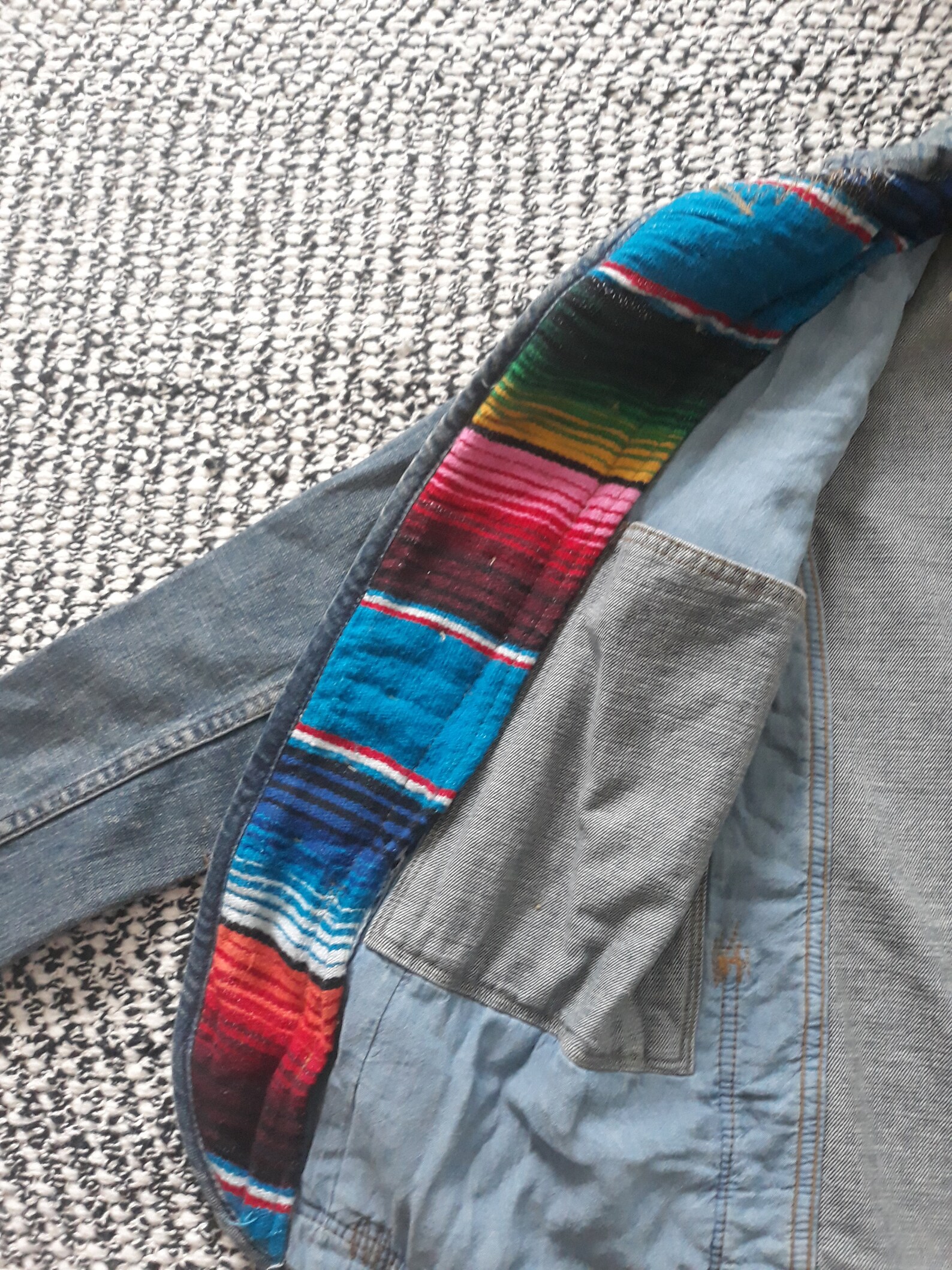 Mexican Blanket Jacket Etsy