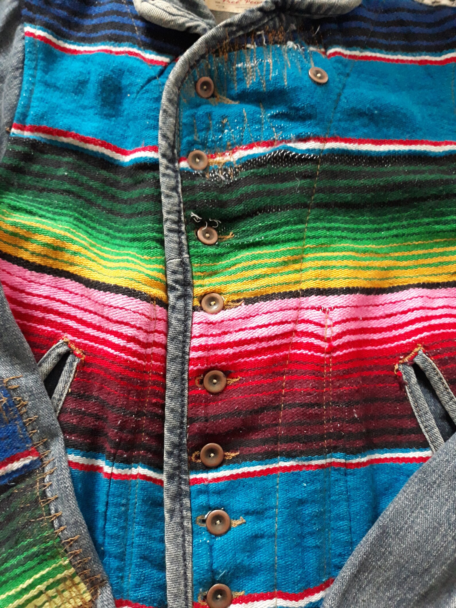 Mexican Blanket Jacket Etsy