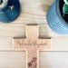 baptism cross | wood cross | godparent gift | first communion 