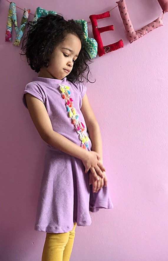 purple tassel dress