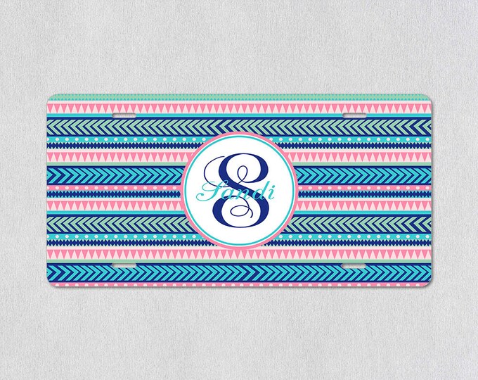 Monogrammed License Plate, Monogrammed Car Tag, Personlized License Plate,  Monogrammed Plates, Personalized Gifts, Gifts, Car Accessory