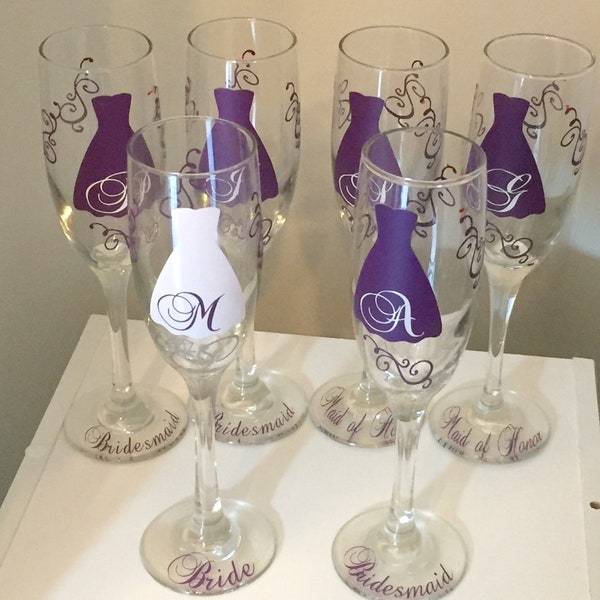 Dress Wine Glasses Etsy