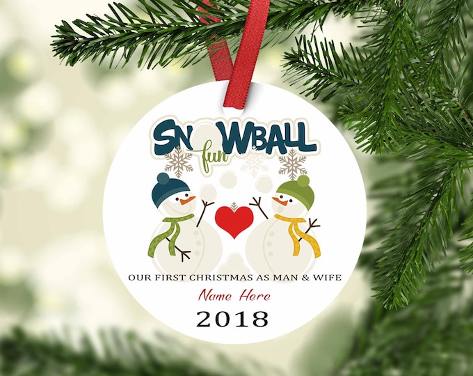 Our first Christmas as Man & Wife,Housewarming gift,Our first home,custom ornament,Personalized ornament,Xmas gift,ornament,couples