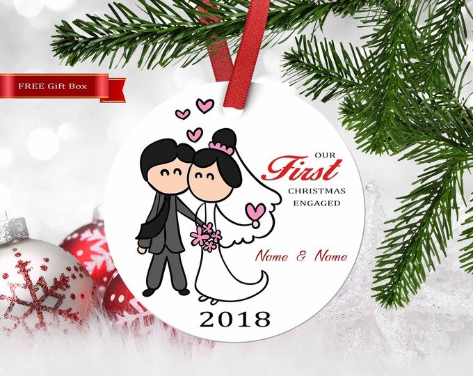 Our first Christmas,Housewarming gift,Our first home,custom ornament,Personalized ornament,Xmas gift,Gifts for her,Engaged ornament,couples