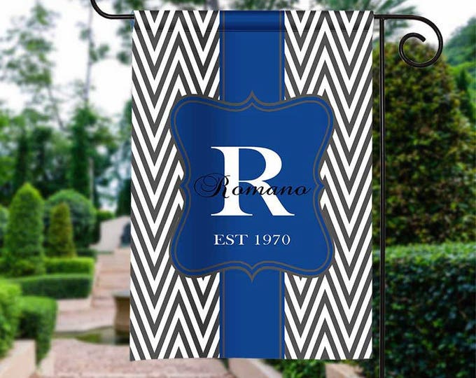 Personalized Garden Flag,  Fleur de Lis Garden Flag,  Monogrammed Flag, Flag, Customized Yard Flag, Housewarming Gift, Wedding Gift