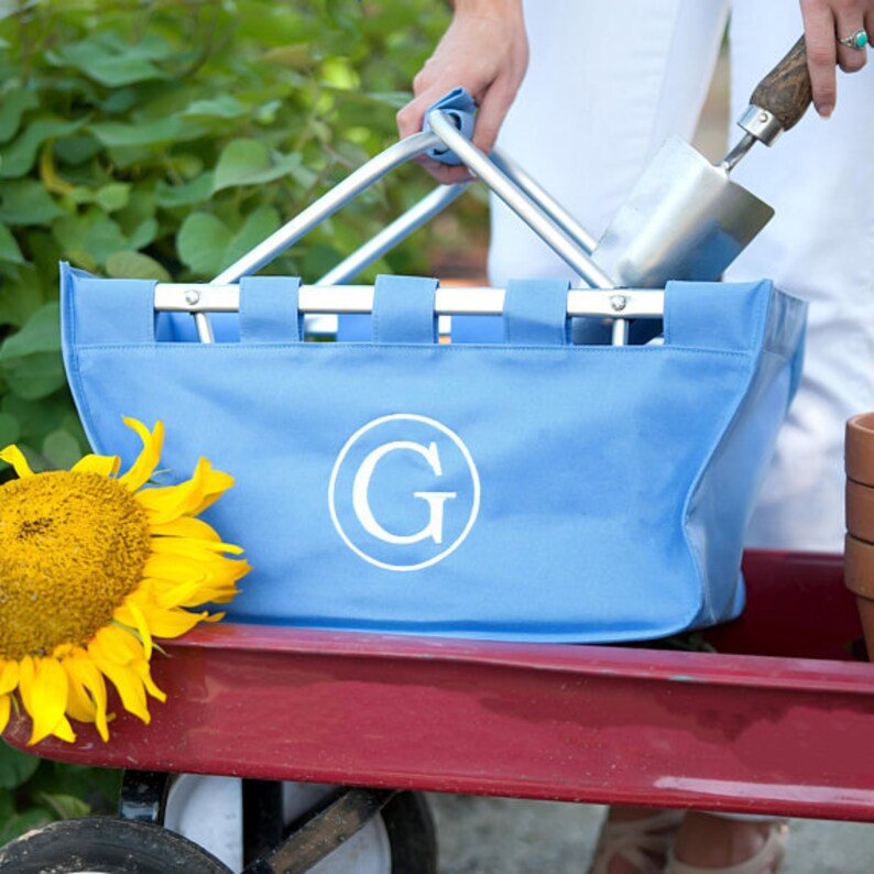 Monogram Market Basket Monogram Large Basket Personalized Etsy