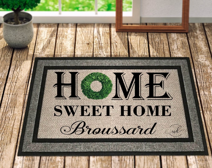 Custom Doormat Doormat, Personalized Door mat,  Door mat, Welcome Doormat, Custom Welcome Mat, Front Door Mat, Home Sweet Home Door Mat