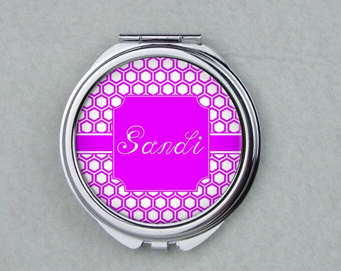 Personalized Compact Mirror, Bridesmaid Gifts, Purse Mirror, Birthday Gift, Christmas Gift, Mother of Bride, Mother of Groom, Pocket mirror
