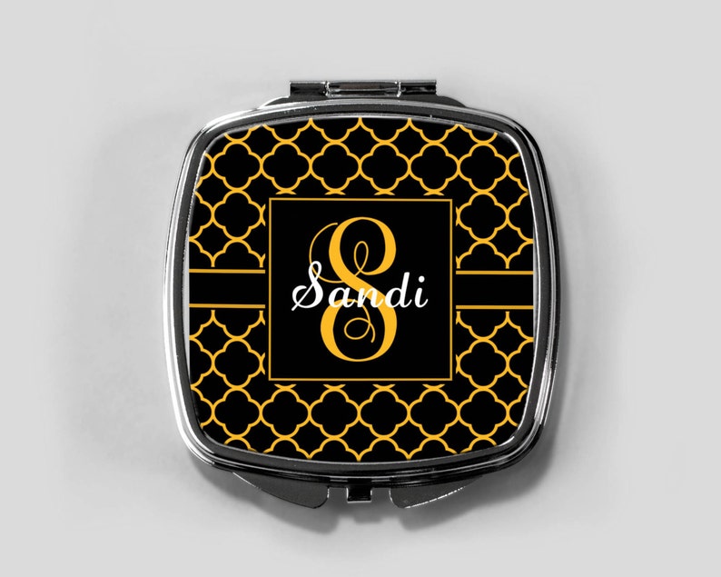 Customized Mirror Purse Mirror,Birthday Gifts,Christmas Gifts Personalized Bridesmaids Gifts Personalized Compact Mirror