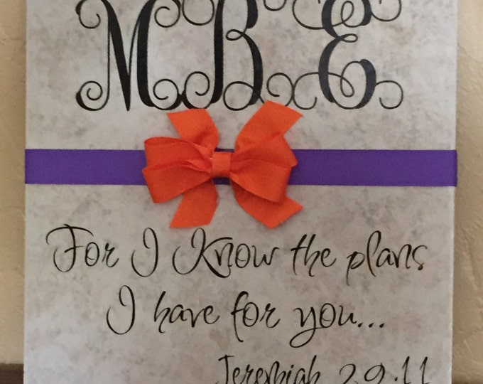 Graduation Personalized Monogrammed Decorative Tile