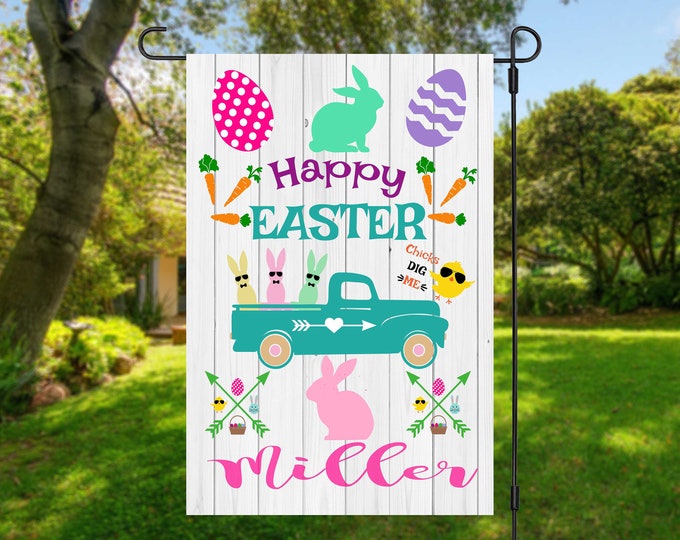 Personalized Garden Flag,  Easter Garden Flag,  Monogrammed Flag, Flag, Customized Yard Flag, Housewarming Gift, Easter Gift