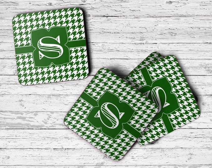 Personalized Coaster, Set of 4 Coasters, Monogram Coasters, Housewarming Gift, Custom Coasters, Drink Coaster, Personalized Coaster Set