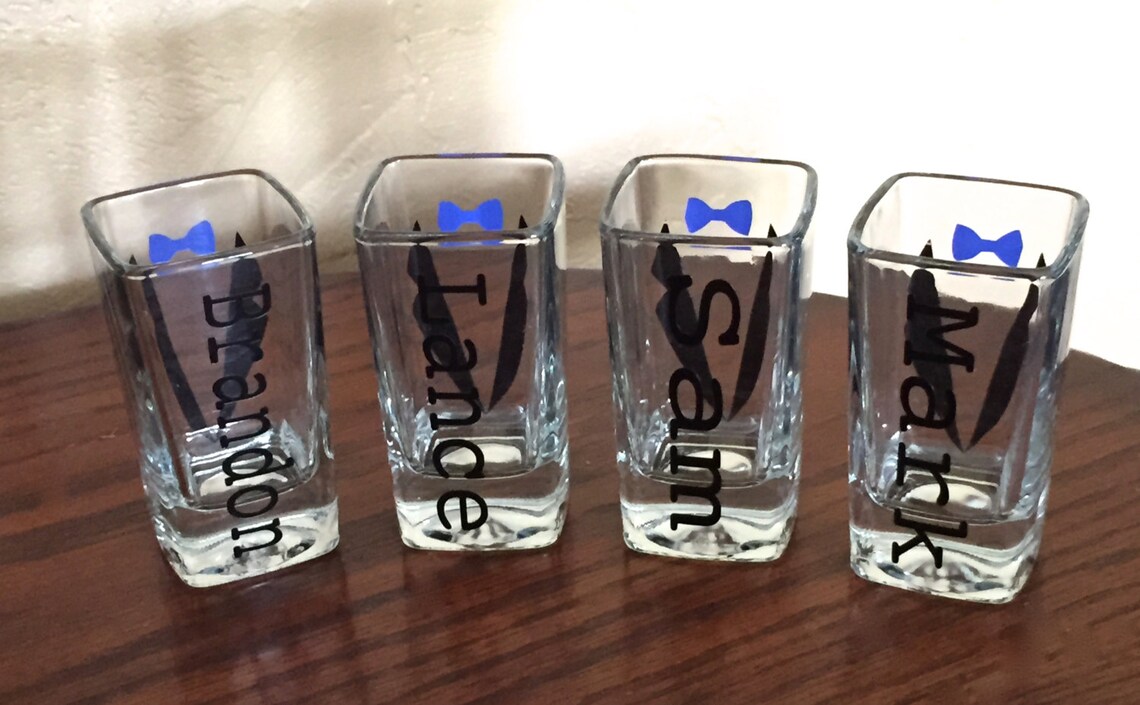 Personalized Shot Glasses Bachelor Party Shot Glasses Etsy