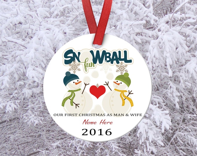 Our first Christmas,Housewarming gift,Our first home,custom ornament,Personalized ornament,Xmas gift,Gifts for her,man wife ornament,couples