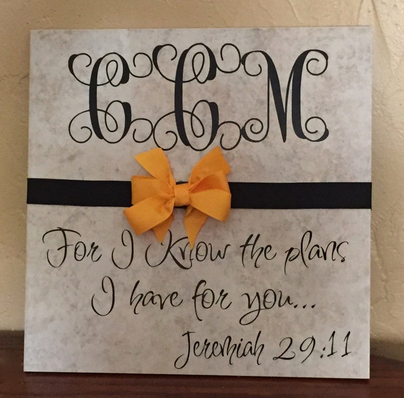 Graduation Personalized Monogrammed Decorative Tile - Etsy