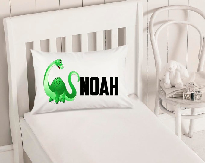 Personalized Boys Pillowcase - Dinosaur Pillow Case - Kids Pillowcase - Standard Size Pillowcase - Pillow Cases