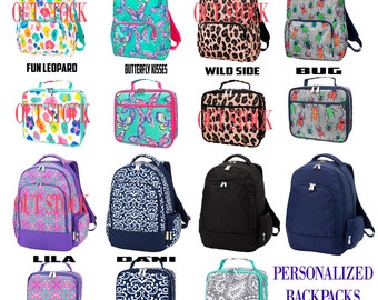 book bags with initials