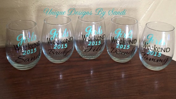 girls trip wine glasses