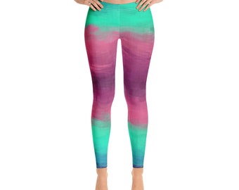 Leggings Nebula Space, stampa Galaxy, pantaloni da yoga