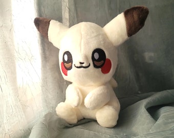 Handmade Electric Mouse Plushie | 7" Minky Plush Toy, Gamer Gift