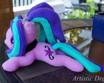 Aria Blaze plush - Handmade My little pony-inspired pony with embroidered details
