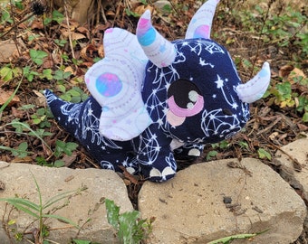 Baby Triceratops plush glow in the dark