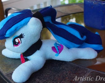 Sonata Dusk Plush -  Handmade My little pony-inspired pony with embroidered details