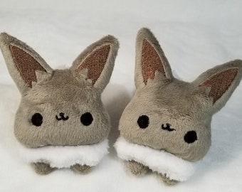 Pocket Sized Eevee Plush, Minky Fabric, Poly Filled