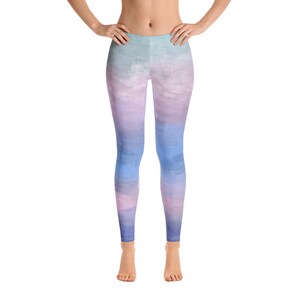 Leggings de algodón de azúcar con frambuesa azul