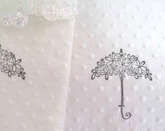 April Showers Umbrella Bridal Shower Napkins - Floral Umbrella Baby Shower Napkins - Rainy Day Bridal Shower Decor - Sprinkled with Love