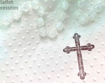 Cross Napkins - Religious Party Decorations - Confirmation Supplies - Baptism Party Supplies - Easter Napkins - Embossed Napkins