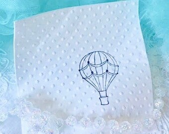 Hot Air Balloon Baby Shower Napkins - Come Fly with Me Party Ideas - First Trip Around the Sun Birthday Party - Wizard of Oz Themed Event