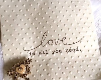 Bridal Shower Napkins - Wedding Supplies - Love is All You Need Party Supplies