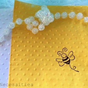 Bumble Bee Napkins Sweet Babee Shower Decor and Tableware Bee Themed Birthday Celebration Bride to Bee Honey Bee Party Essentials Coral