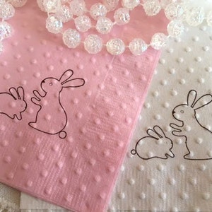 Bunny Party Napkins and Supplies Baby Shower Napkins Bunny Birthday Party Supplies Woodland Party Supplies image 6