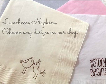 Luncheon Napkins - Dinner Napkins - Bridal Shower and Wedding Paper Supplies