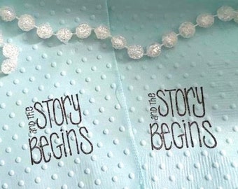 The Story Begins Party Supplies - Book Shower Napkins - Book Birthday Party