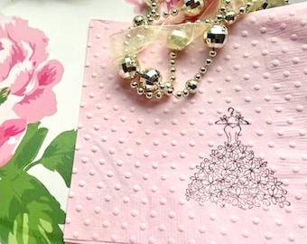 Bridal Shower Cocktail Napkins - Floral Bridal Shower Decor - Love in Bloom Party Napkins - Garden Party Napkins - Wedding Shower Decor