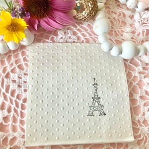 Parisian Embossed Cocktail Napkins - She Said Oui Bridal Shower - French Themed Party - Ooh La La Wedding - Paris Baby Shower Ideas image 15