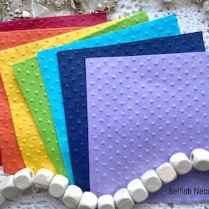 Polka Dot Embossed Napkins - Swiss Dot Serviettes - Vintage Inspired Wedding Decor - Modern Baby Shower - Colorful Rainbow Party Supplies