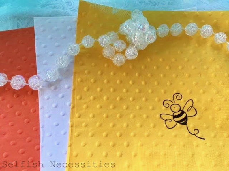 Bumble Bee Napkins Sweet Babee Shower Decor and Tableware Bee Themed Birthday Celebration Bride to Bee Honey Bee Party Essentials Coral