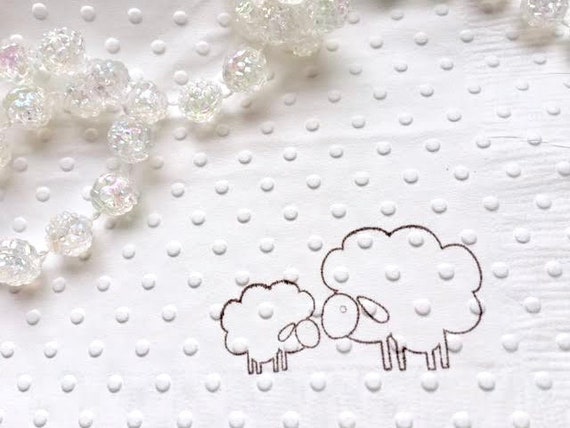 Lamb Napkins Baby Shower Napkins Birthday Napkin Baa Baa Baby