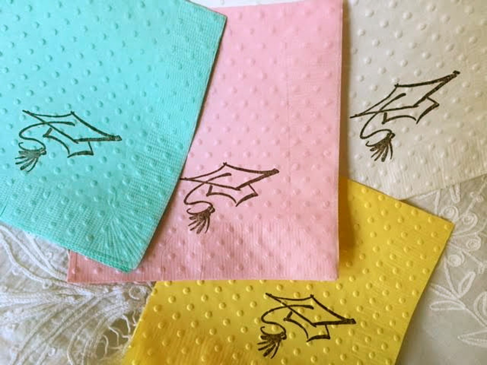 Graduation Napkins Graduation Cap Paper Napkin Etsy
