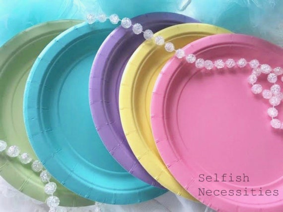 Pastel Paper Plates Pastel Party Plates Birthday Plates Pastel Paper Plates Pastel Party Plates Birthday Plates