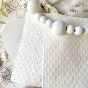 Polka Dot Embossed Paper Napkins - Swiss Dot Cocktail Napkins - Bridal Shower Decoration - Modern Baby Shower - Wedding Cake Hobnail Design