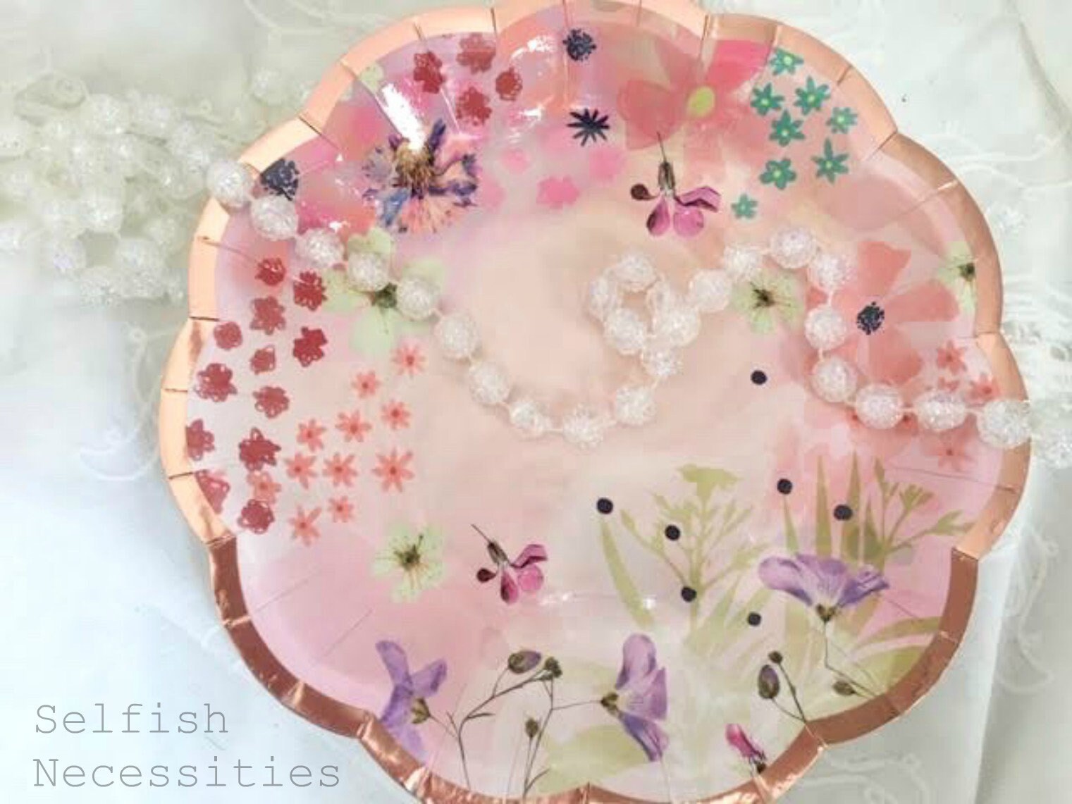 Pink Floral Plates Bridal Shower Party Baby Shower Plates | Etsy