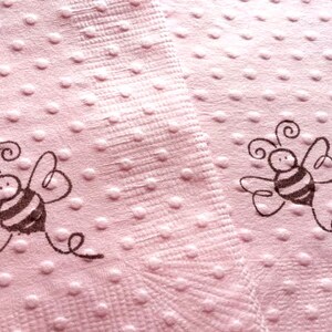 Bumble Bee Napkins Sweet Babee Shower Decor and Tableware Bee Themed Birthday Celebration Bride to Bee Honey Bee Party Essentials Pale Pink