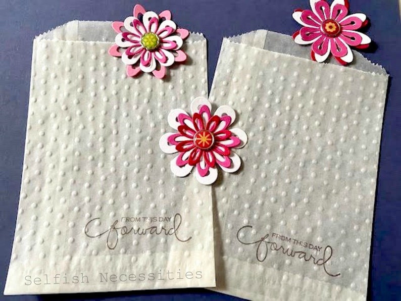 Wedding Favor Bags Glassine Bags Embossed Favor Bags Etsy