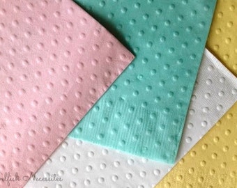 Embossed Paper Napkins - Bridal Shower Polka Dot Napkins - Birthday Party Ideas - It's Me. Hi, I'm the Birthday Girl - Swiss Dot Design