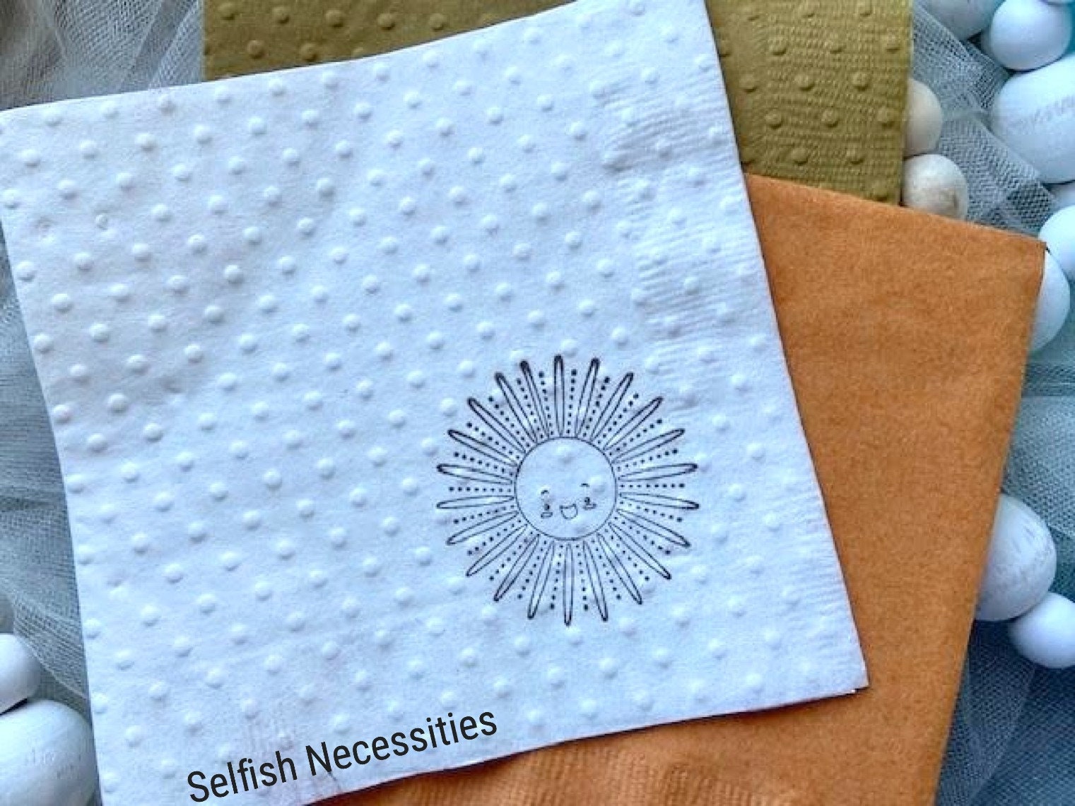 Here Comes the Son Baby Shower Napkins First Trip Around the Sun Birthday Party Retro Party Decor Groovy Boho Bridal Shower